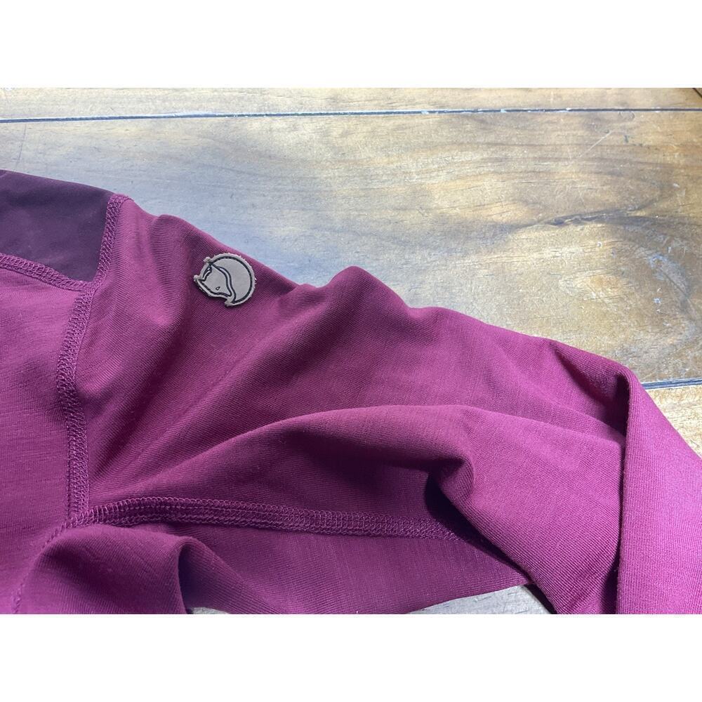 Fjallraven Keb Fleece Hoodie Womens Large Magenta Full Zip Jacket Outdoor Hiking - Picture 4 of 14